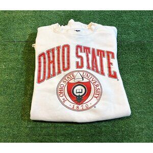 Vintage Ohio State Buckeyes sweatshirt mens XL white red crewneck football